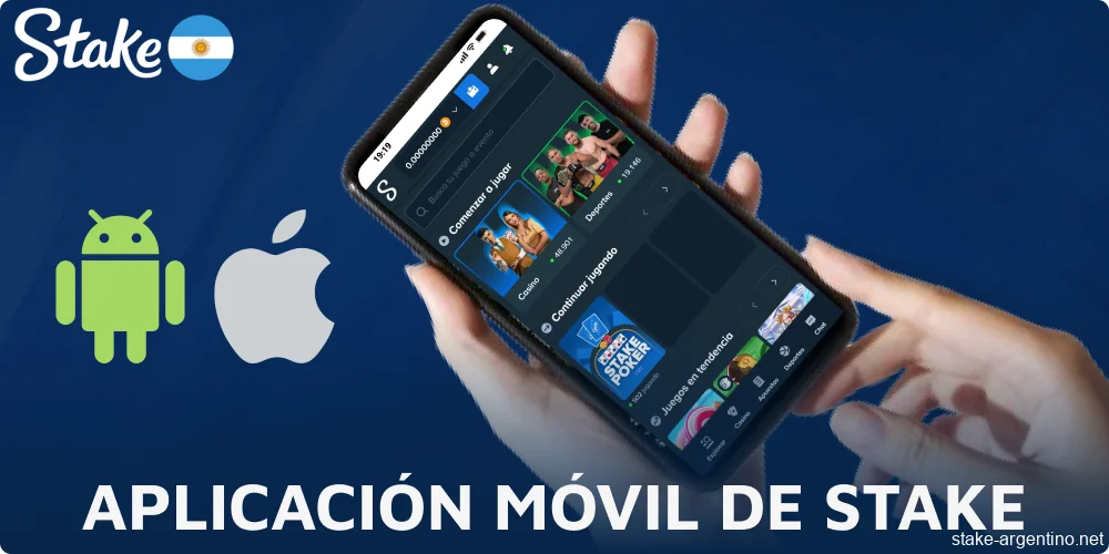 Aplicación móvil Stake para Android e iOS disponible en Argentina